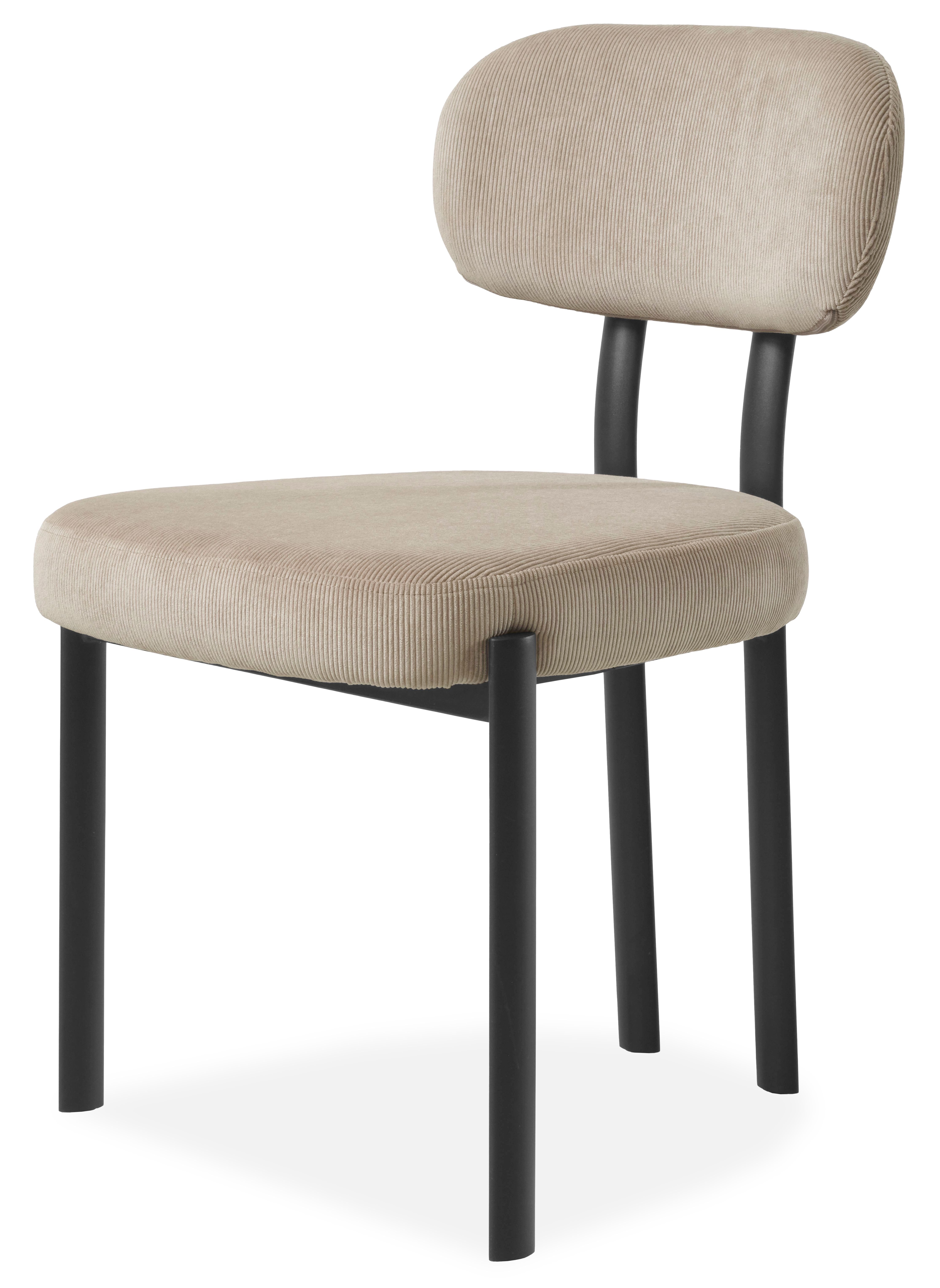 Eetkamerstoel Wave Beige - Black Ravon B46 x D55 x H82 cm