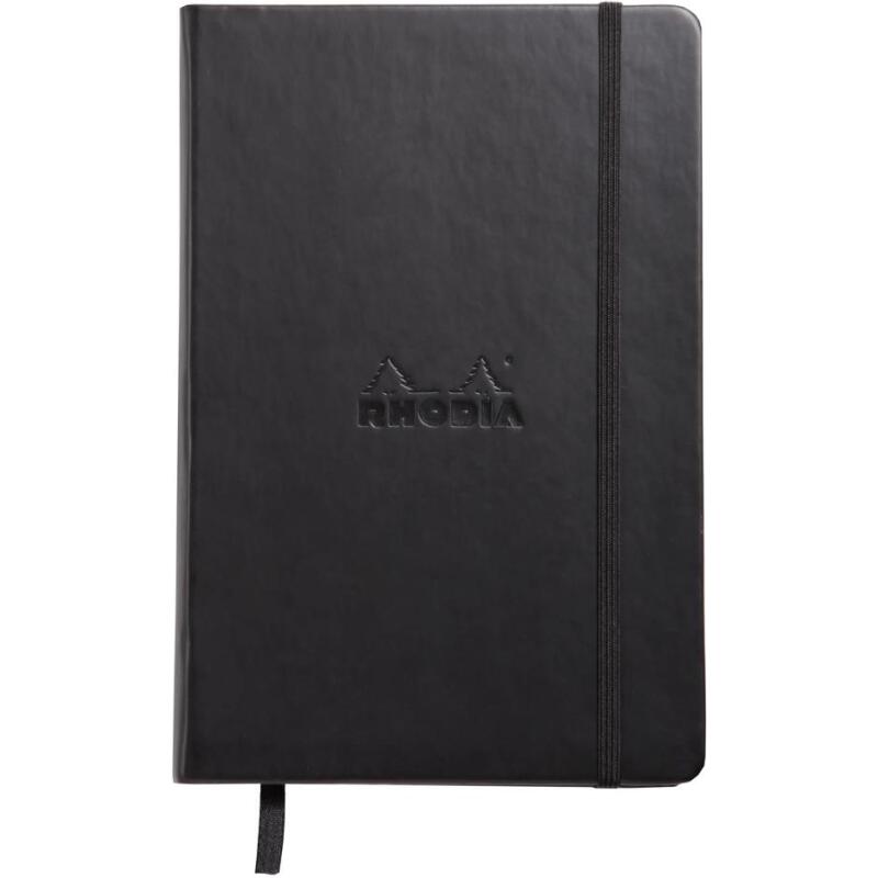Webnotebook A5 192 pages dot papier ivoire 90g fermeture élastique - Noir