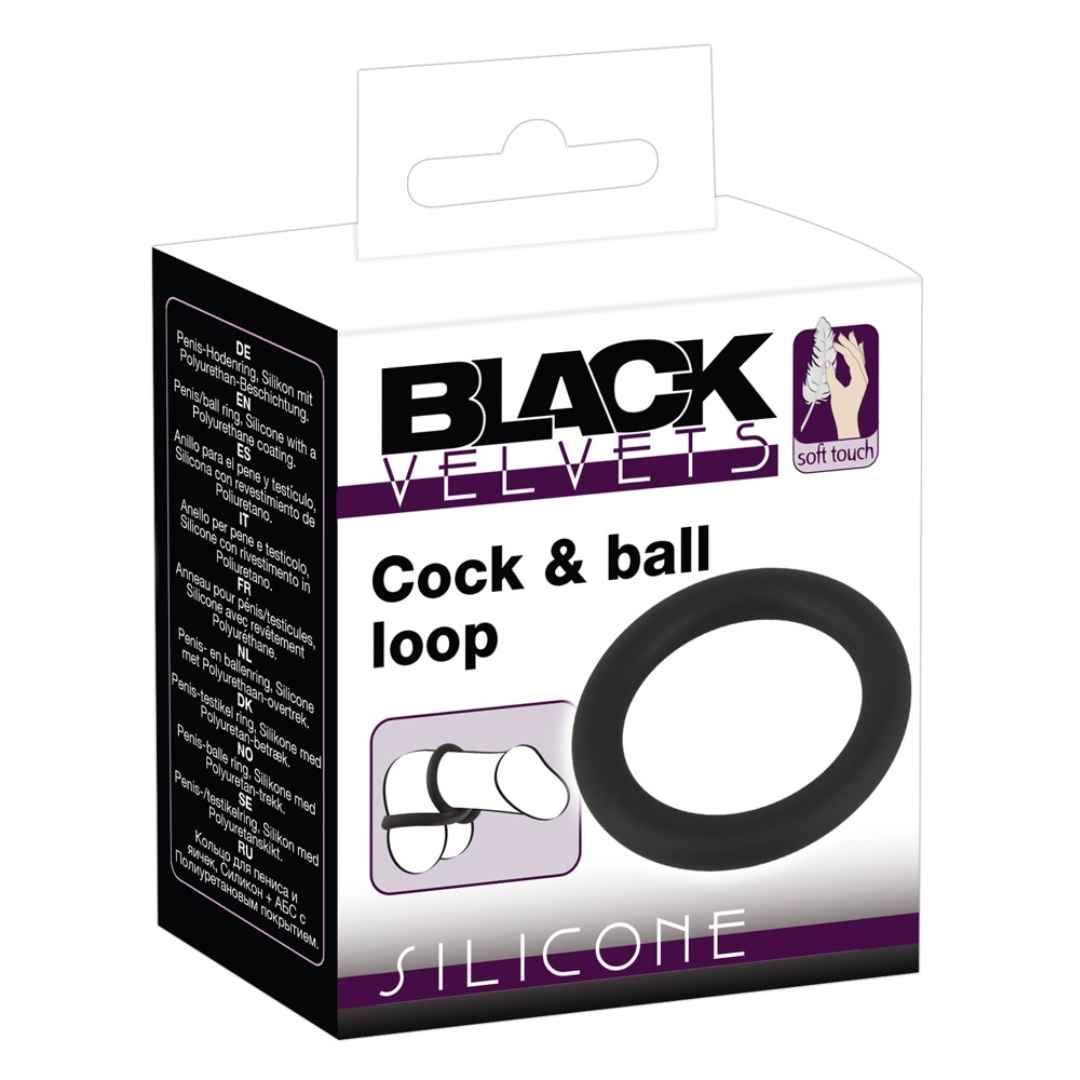 Penis- und Hodenring aus Liquid Silicone | Extrem dehnbar | Black Velvets