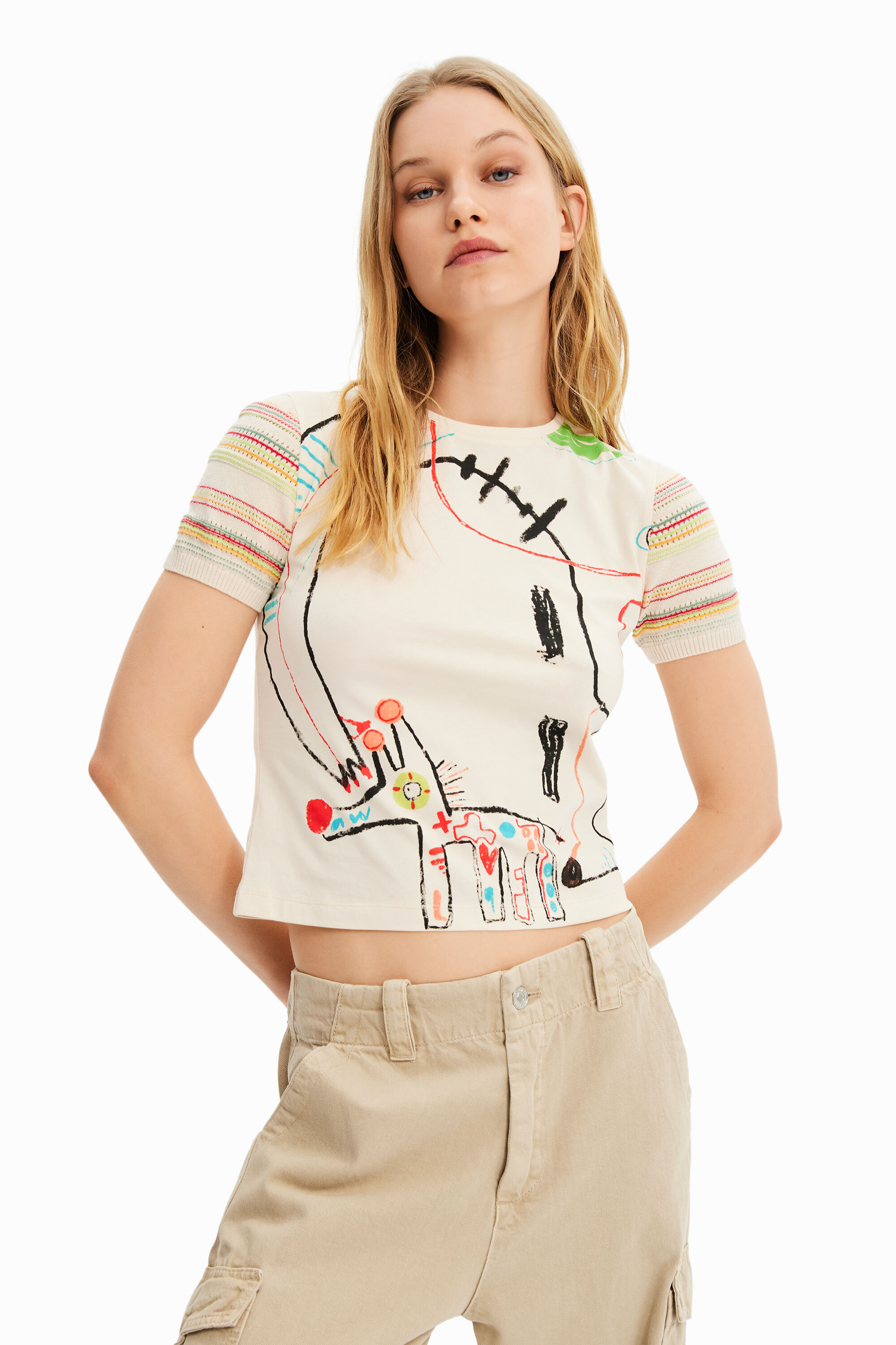 T-shirt maille arty