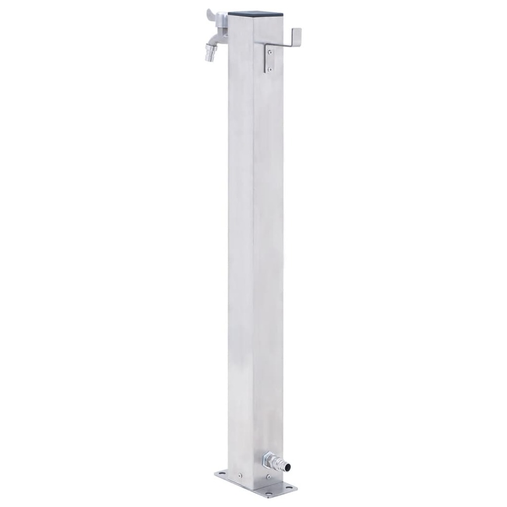 Colonne à eau de jardin 80 cm acier inoxydable carré