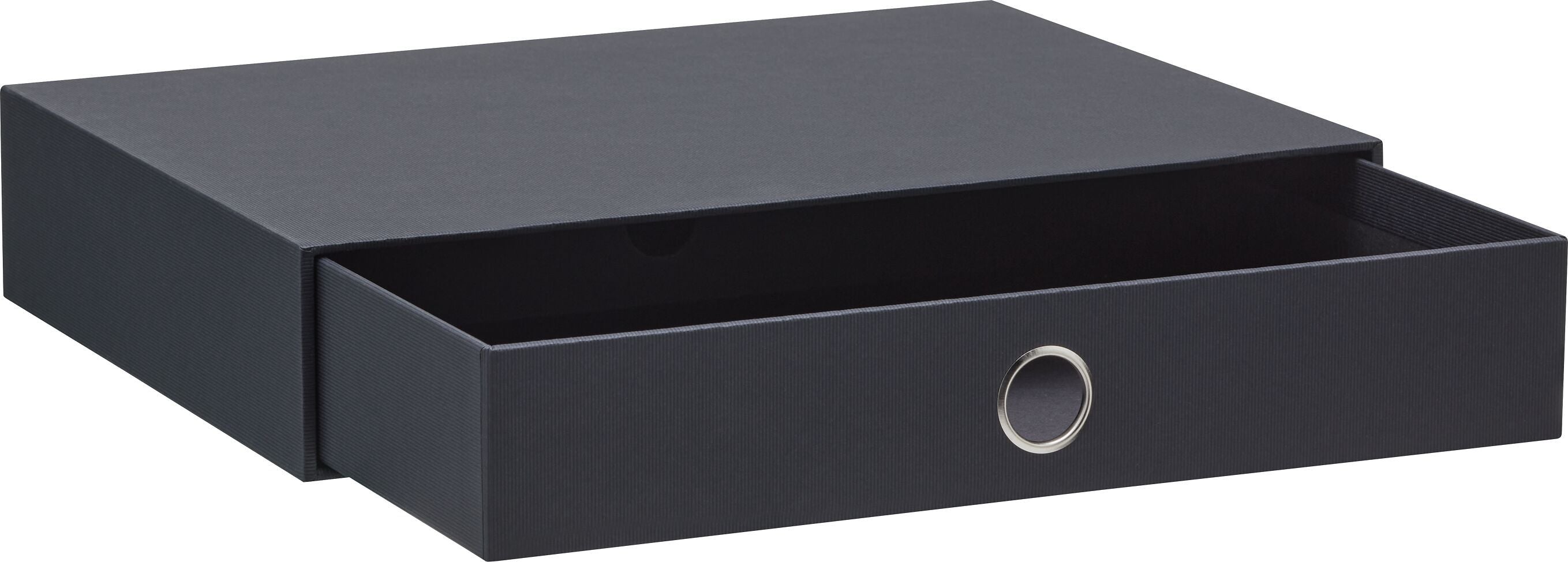 SOHO Schubladenbox - Schwarz / B: 33.5 cm x T: 25.2 cm x H: 6.5 cm