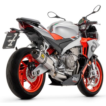 Silencieux Arrow Indy race Alu embout carbone - Gris