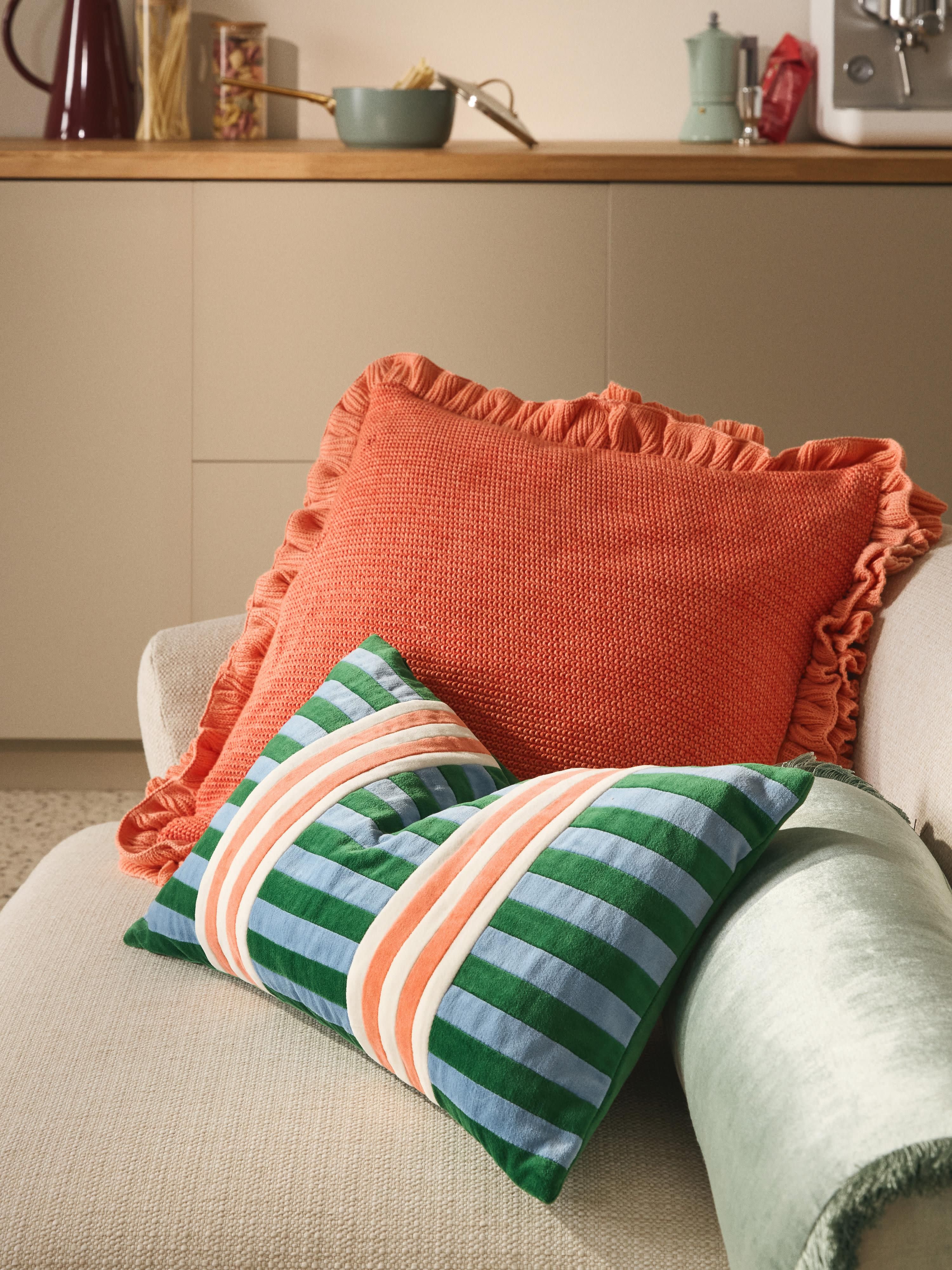 Patchwork kussensloop Tete van fluweel