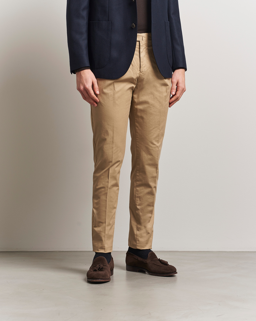 PT01 Gentleman Fit Cotton/Stretch Trousers Beige