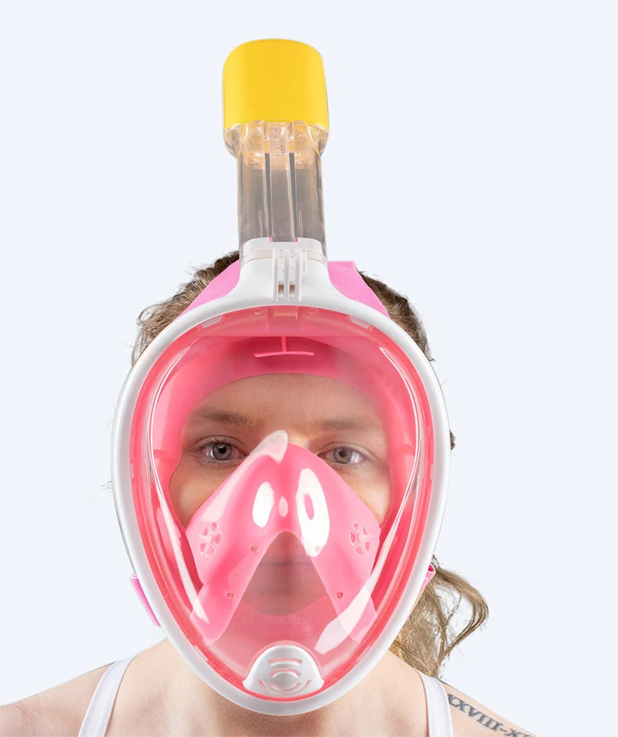 Watery fullface dykkermaske til voksne - Pink
