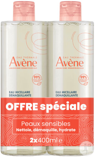 Avène Les Essentiels Eau Micellaire Démaquillante Visage-Yeux-Lèvres Duo 2x400ml