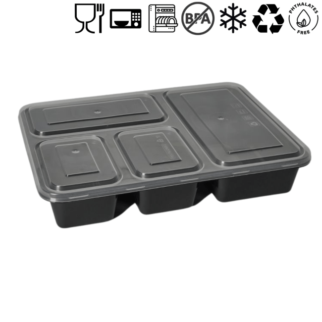 PP Bakken 4 Vaks+Deksel (60sets)