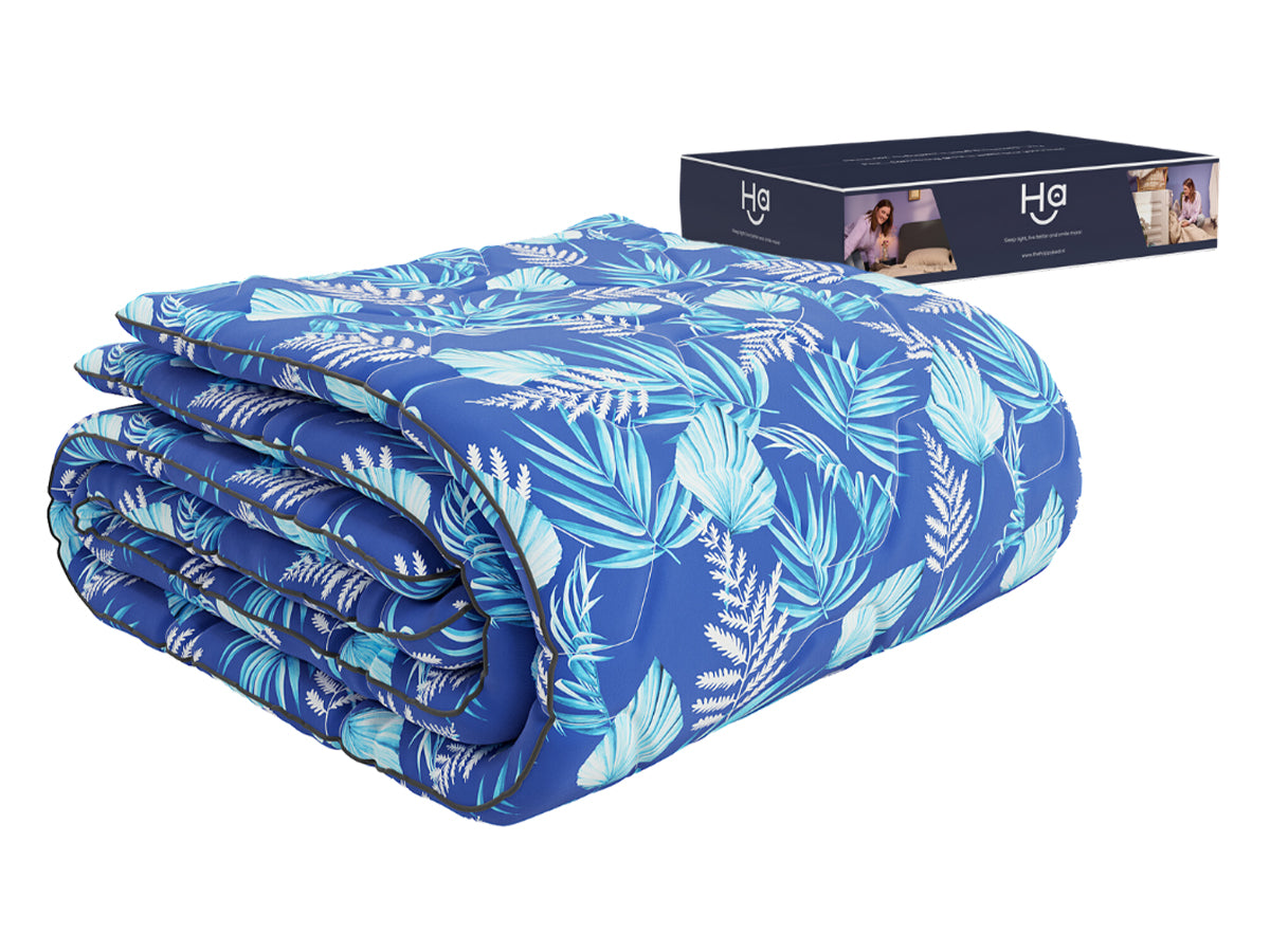 HappyBed Blue leaves All year dekbed - 240x220 cm