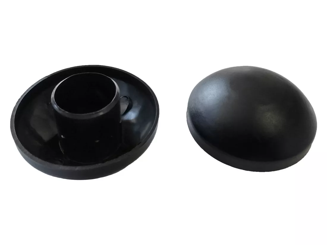 Lot de 8 capuchons de poteaux noir 25mm pour trampoline