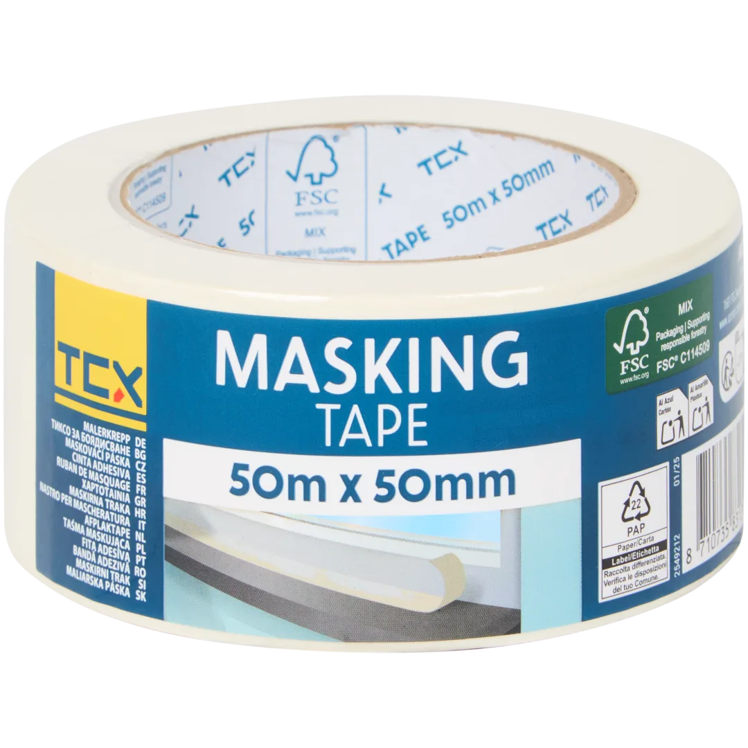 TCX afplaktape 50 mm x 50 m