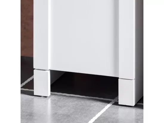 SoBuy Meuble Colonne, Armoire Haute de Salle de Bain, Meuble de Rangement Étroit avec 2 Portes Étagères Réglables, Compartiments, 30 x 30 x 160 cm, Blanc, BZR163-W