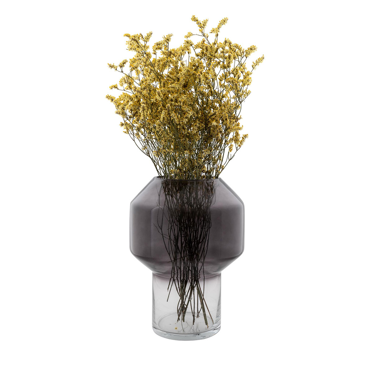 Annelot glazen vaas - Rookglas Zwart