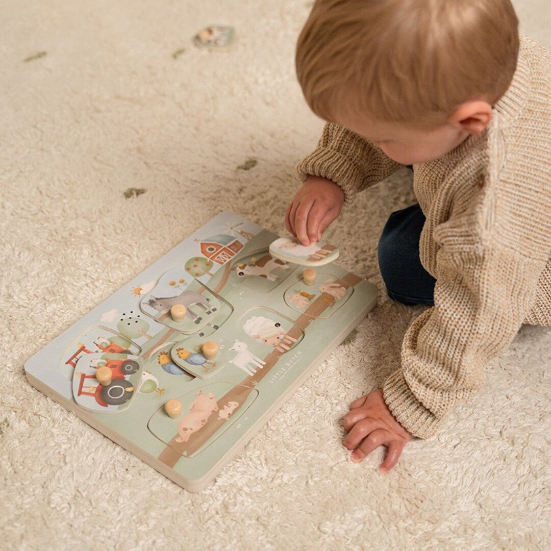 Little dutch puzzel met geluid little farm - 7st