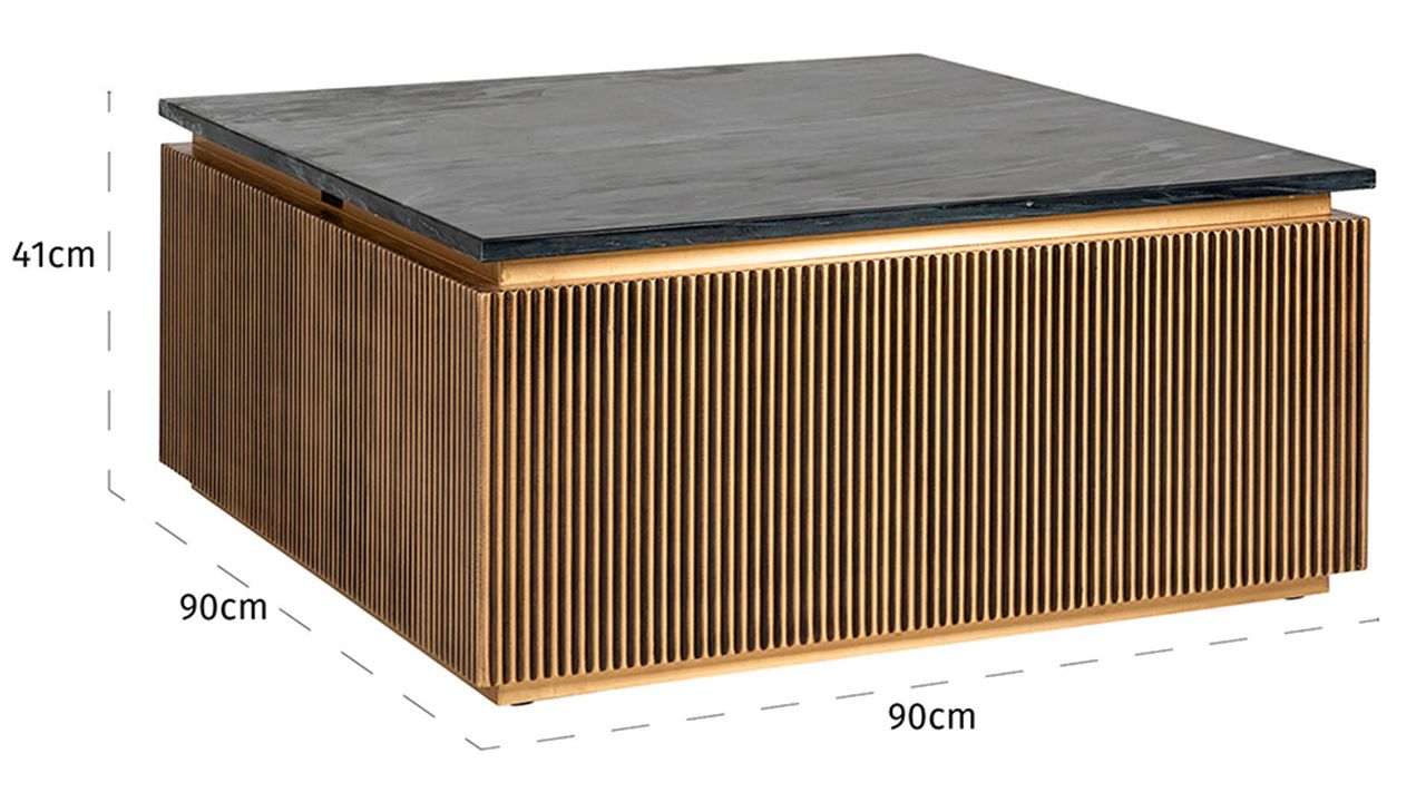 Salontafel 210755 Ironville B90 x D90 x H41 cm