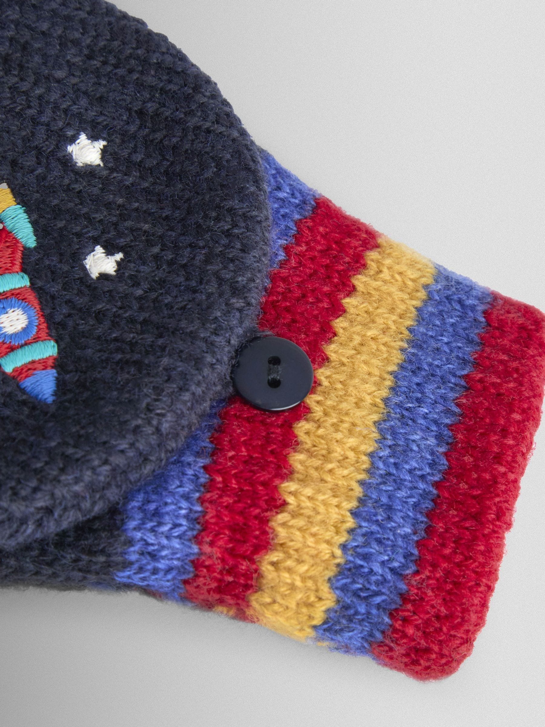 Marineblauw met raket - JoJo Maman Bébé - Wanten met fleecevoering