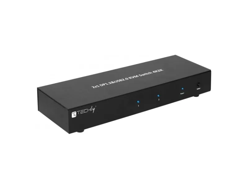 TECHly 2-Port DisplayPort1.2 Dual-Monitor KVM Switch - KVM / audio / USB switch - 2 x KVM / audio - 1 lokalbruger - desktop