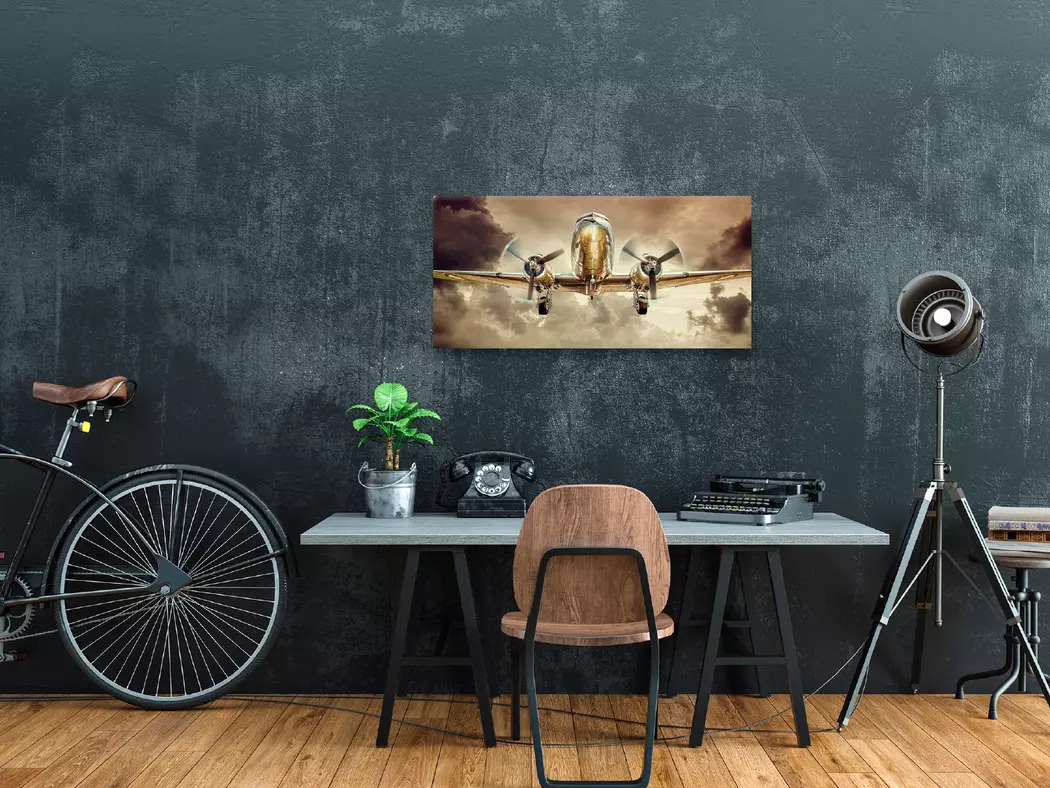 Wandbild 115 x 55 cm Plane VII
