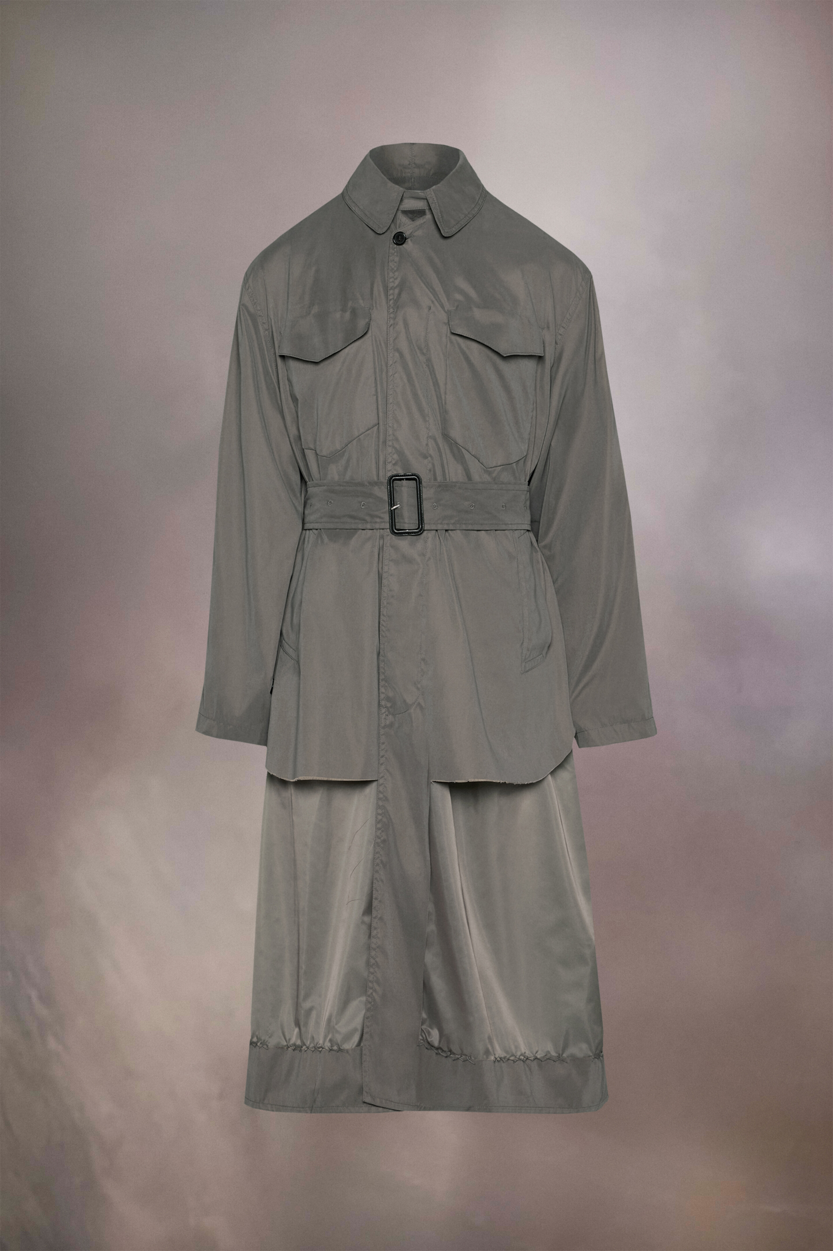 Manteau réversible Décortiqué Gris foncé
