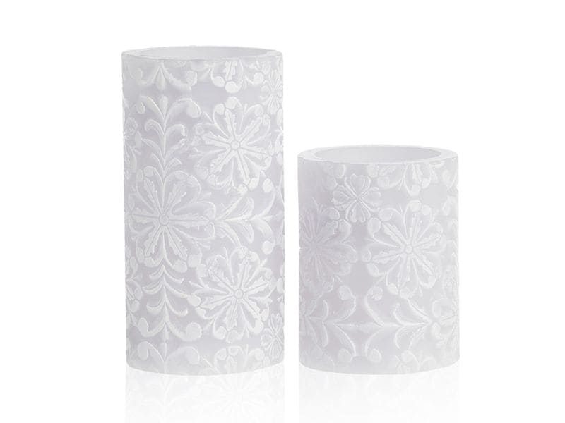 Pauleen LED-Kerzen Set Little Lilac, Ø 7.8 cm, Weiss, 2 Stk LED-Wachskerze, 2er Set