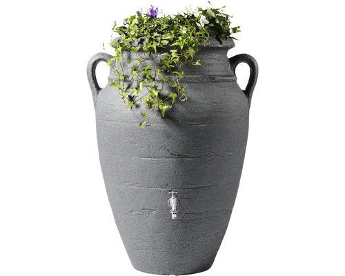 Regenton GARANTIA antieke amfora 600 liter donker graniet