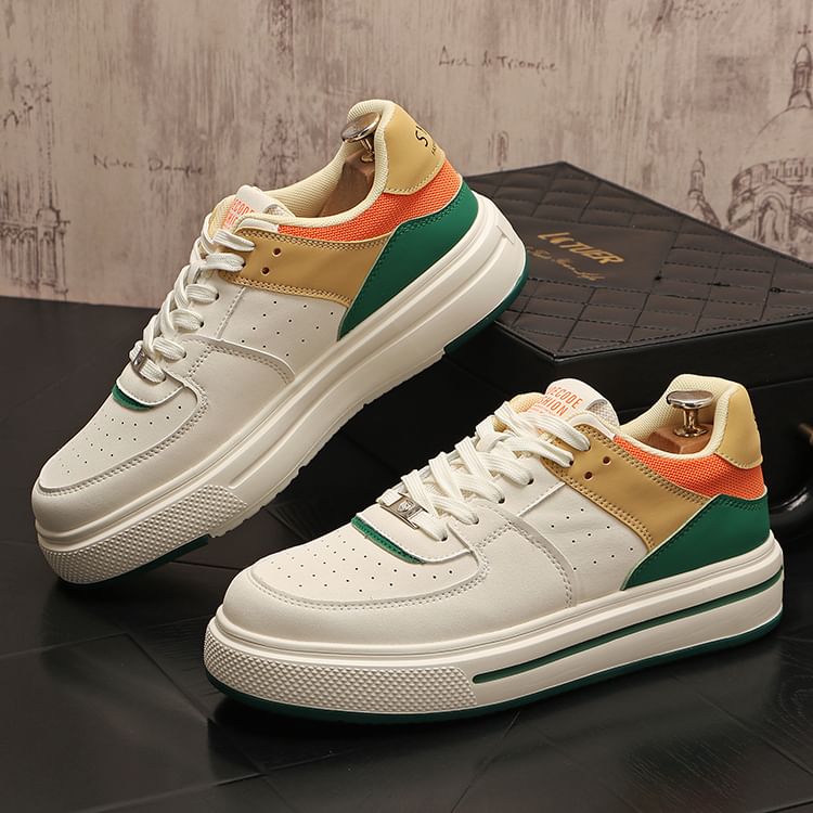 Mr Ozera - Contrasterende Paneel Platform Sneakers