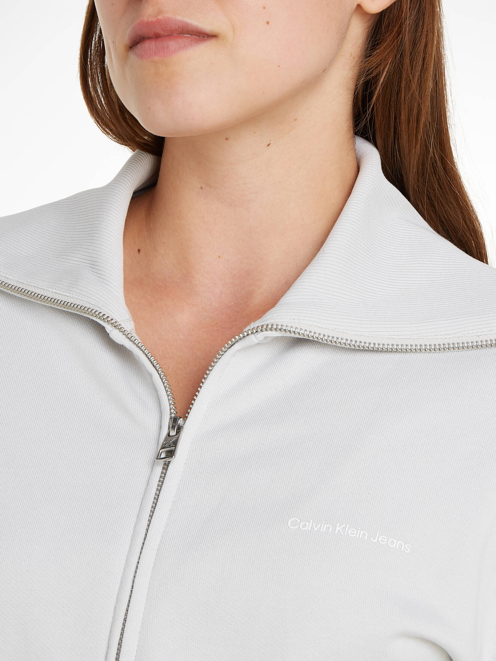 CALVIN KLEIN JEANS| Damen Sweatjacke aus Bio-Baumwolle