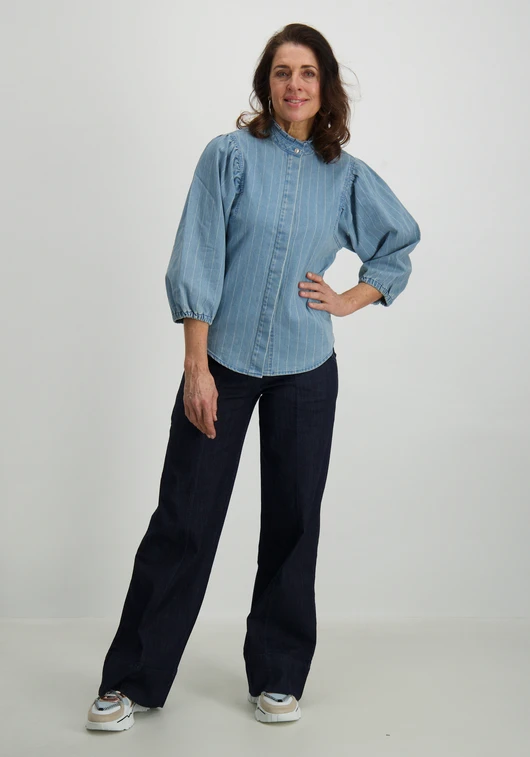 Tramontana Denim stripe blouse C05-15-301