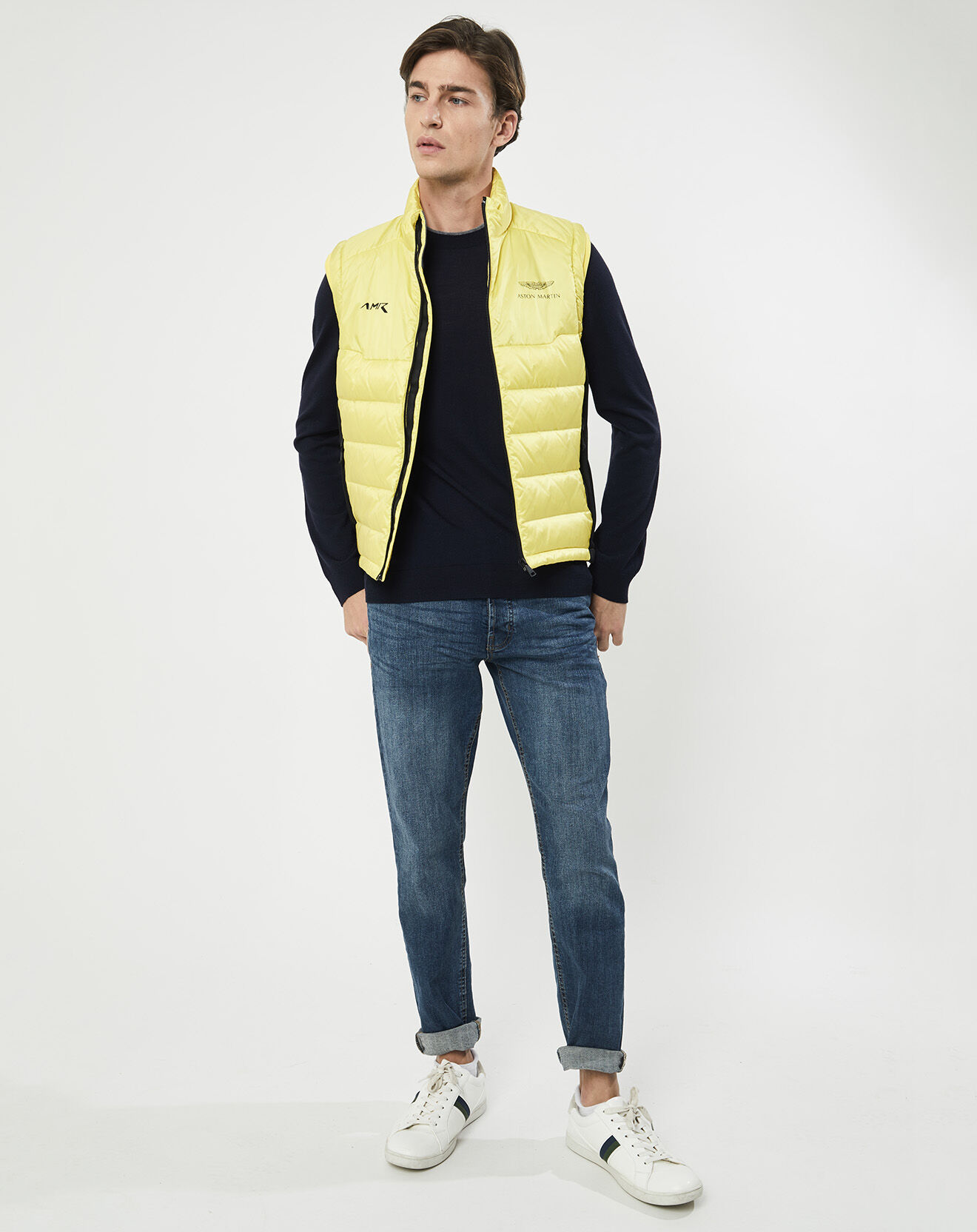 Hackett London Doudoune sans manches Aston Martin Racing jaune clair