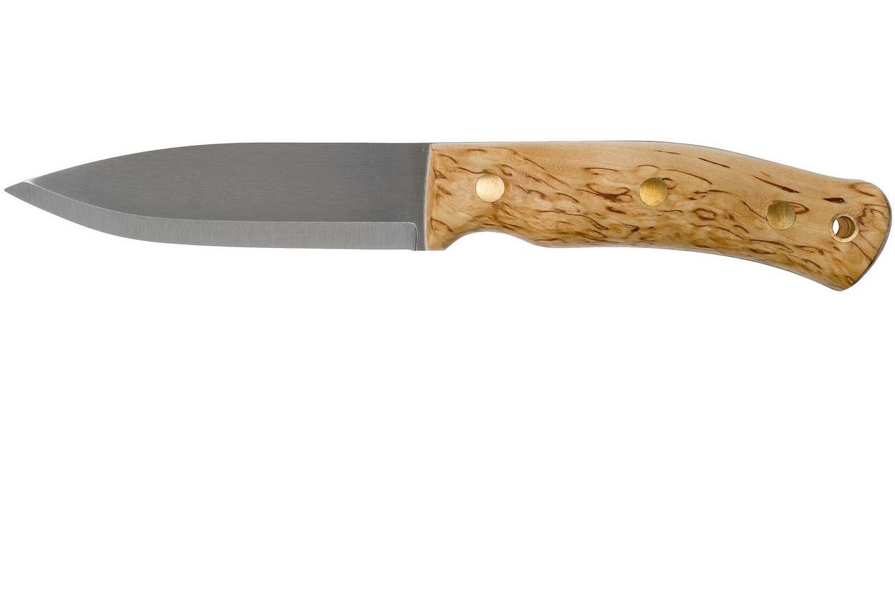 Casström No. 10 Swedish Forest Knife Curly Birch, 14C28N Scandi Grind 13128 met firesteel