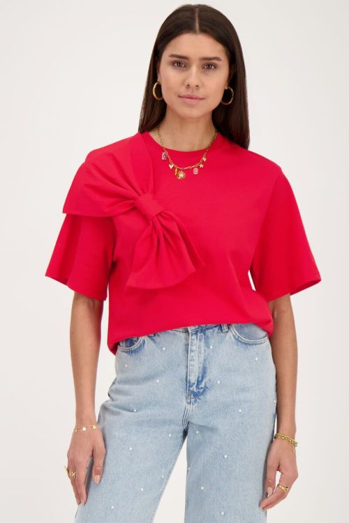 Rood T-shirt met strik