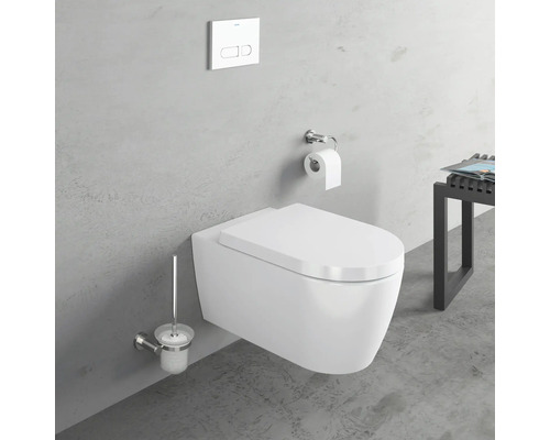 DURAVIT wandcloset ME van Starck, diepe spoeling, open rand, glanzend wit met coating, zonder toiletzitting, 25290900001