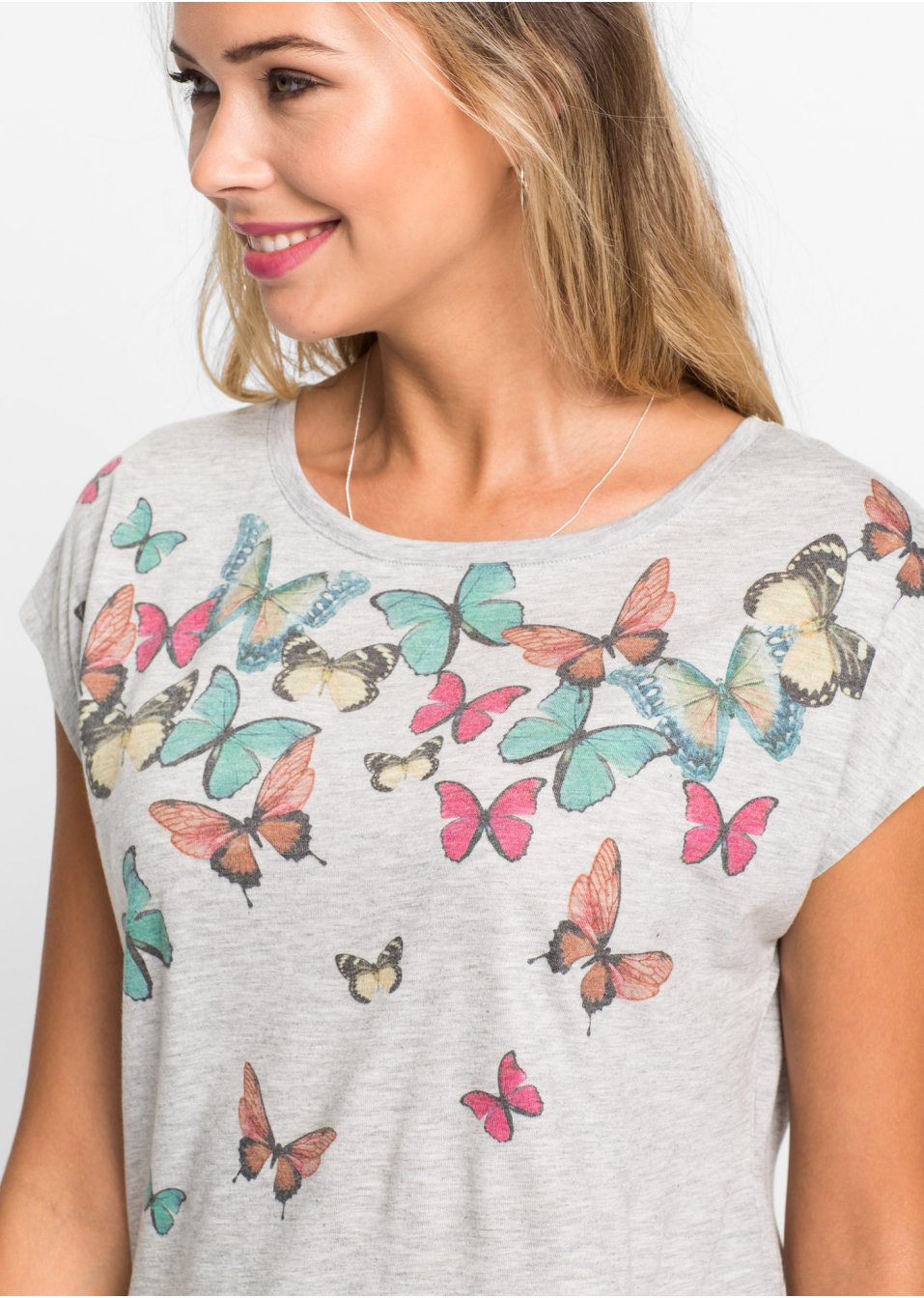 T-shirt à imprimé papillons