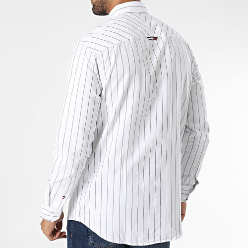Chemise Manches Longues A Rayures Classic Oxford Stripe 7244 Blanc