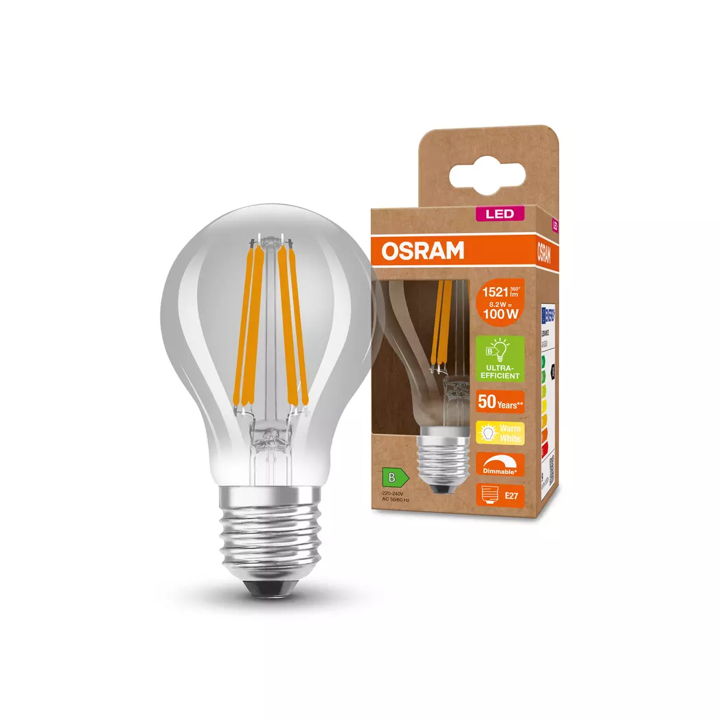 LED-Birne E27/8,2 Watt/Energie B