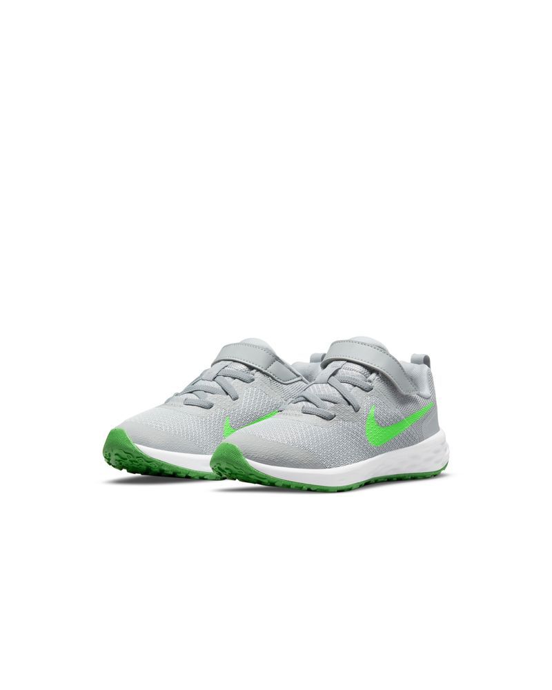 Chaussures Nike Revolution 6 Gris & Vert pour enfant