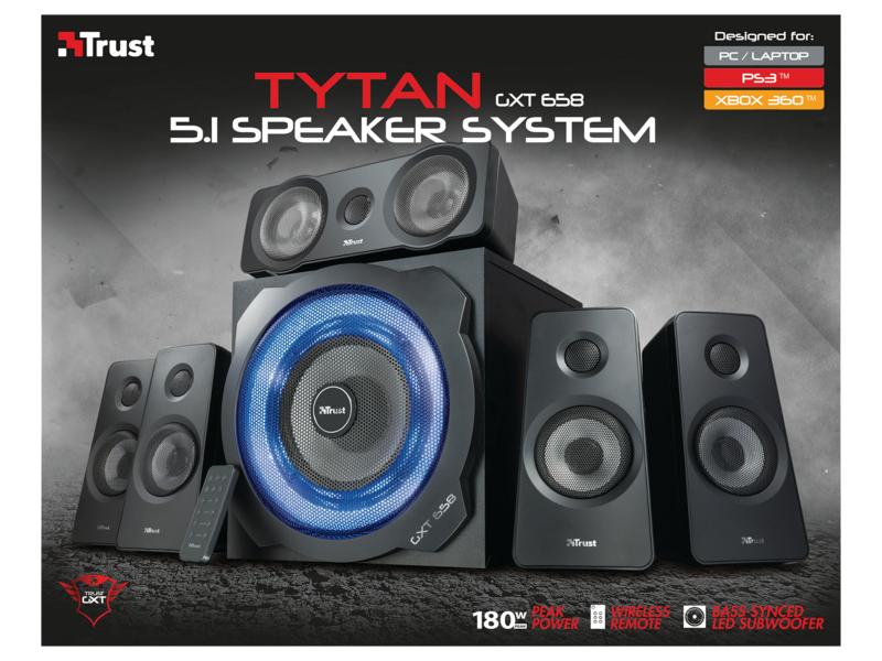Trust PC-Lautsprecher GXT 658 Tytan 5.1-Surround-Sound-Lautsprechersystem