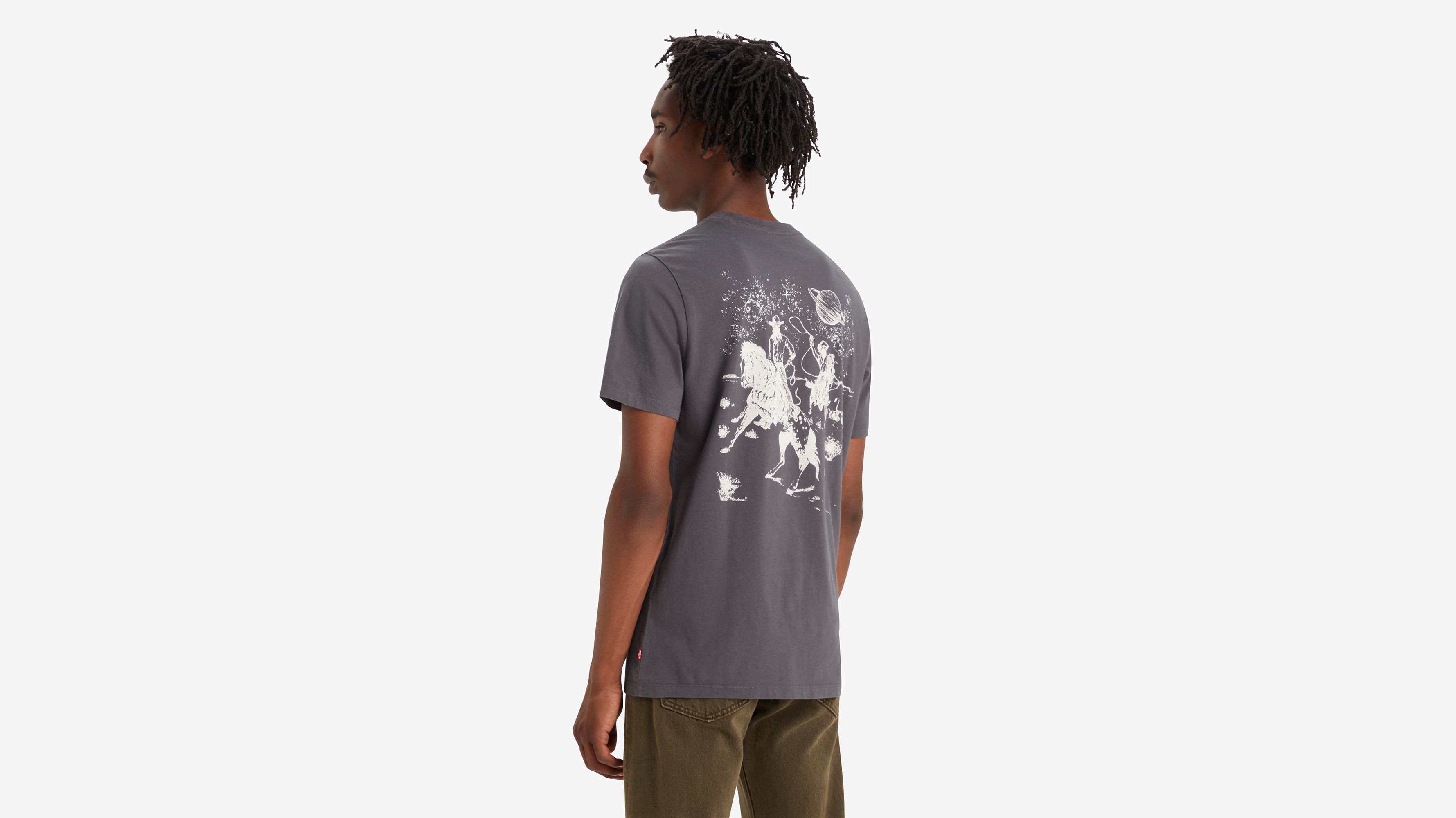T-shirt graphique classique - Space Cowboy Andesite Ash - Noir