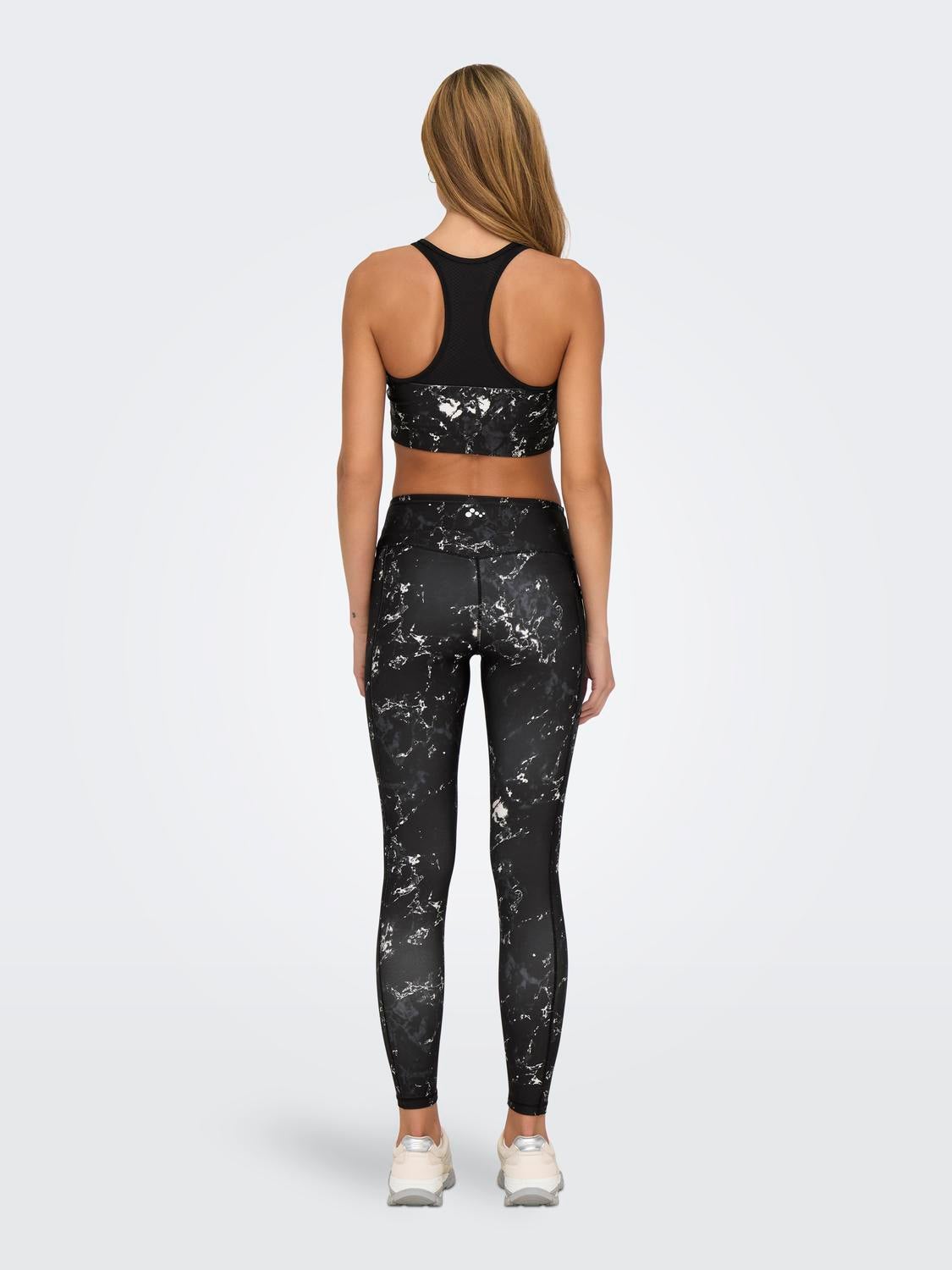 ONPRYA-2-SPACE Hohe Taille Enger Schnitt Sportleggings Black