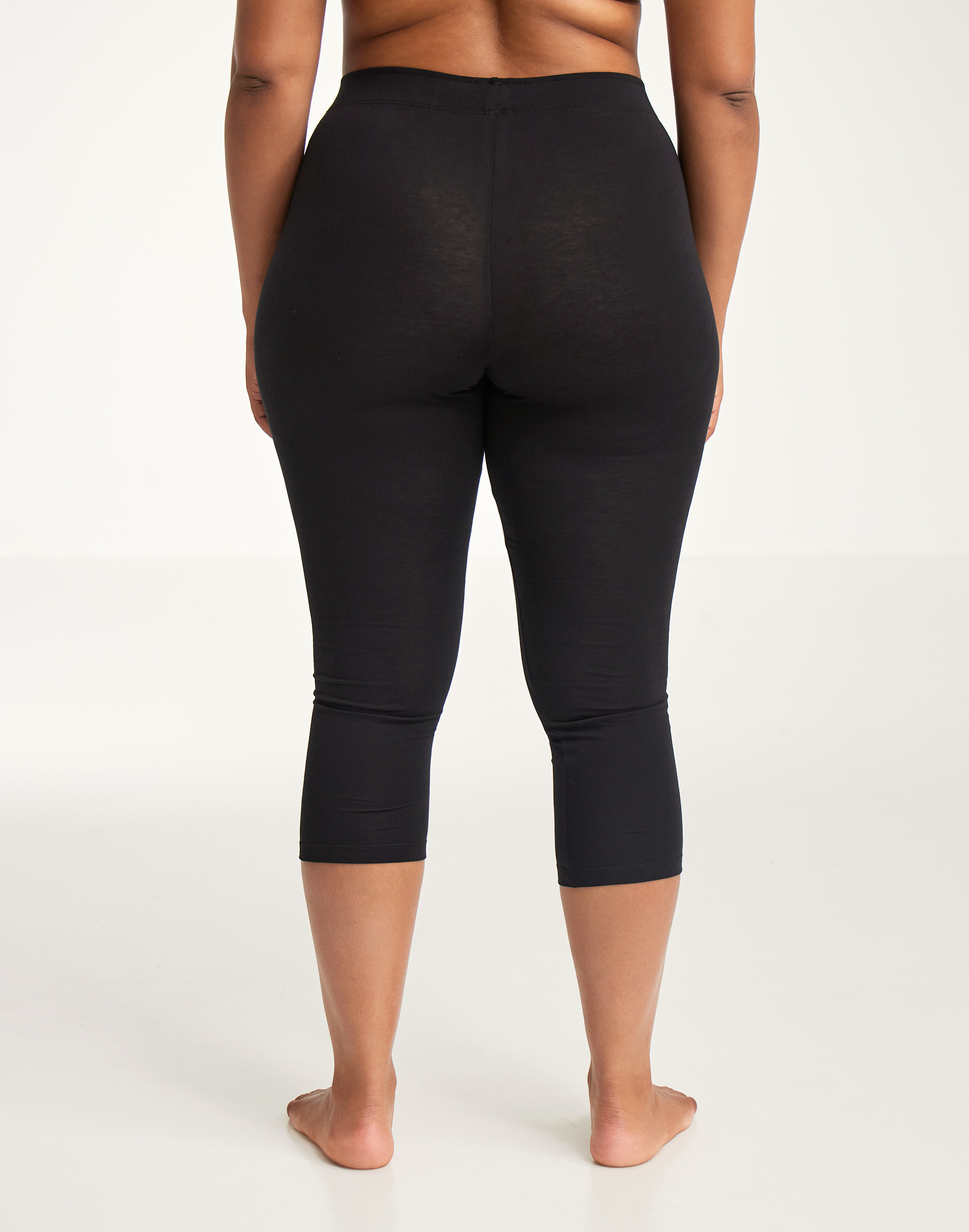 3/4 Legging van katoen voor dames in Zwart