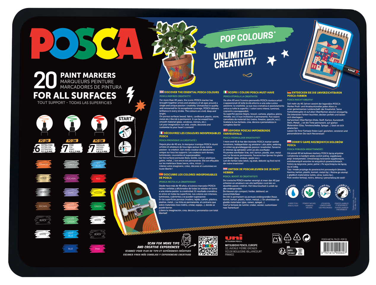 Posca - Metal Tin Pop Colours - (401535)