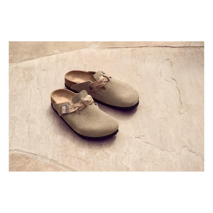 BIRKENSTOCK Sabots Boston Braided Chaussant Etroit | Taupe