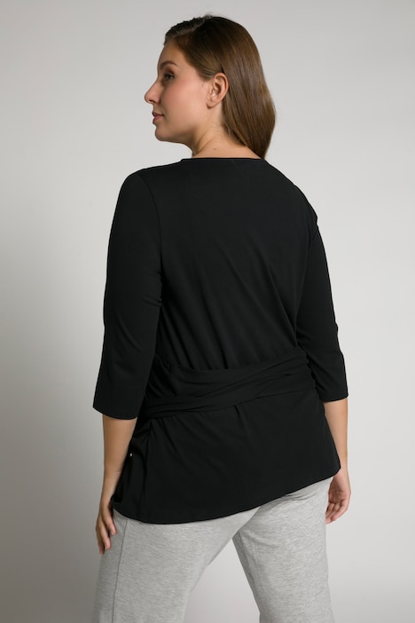 Bellieva-Wickelshirt, Skin to Skin, Rundhals, GOTS