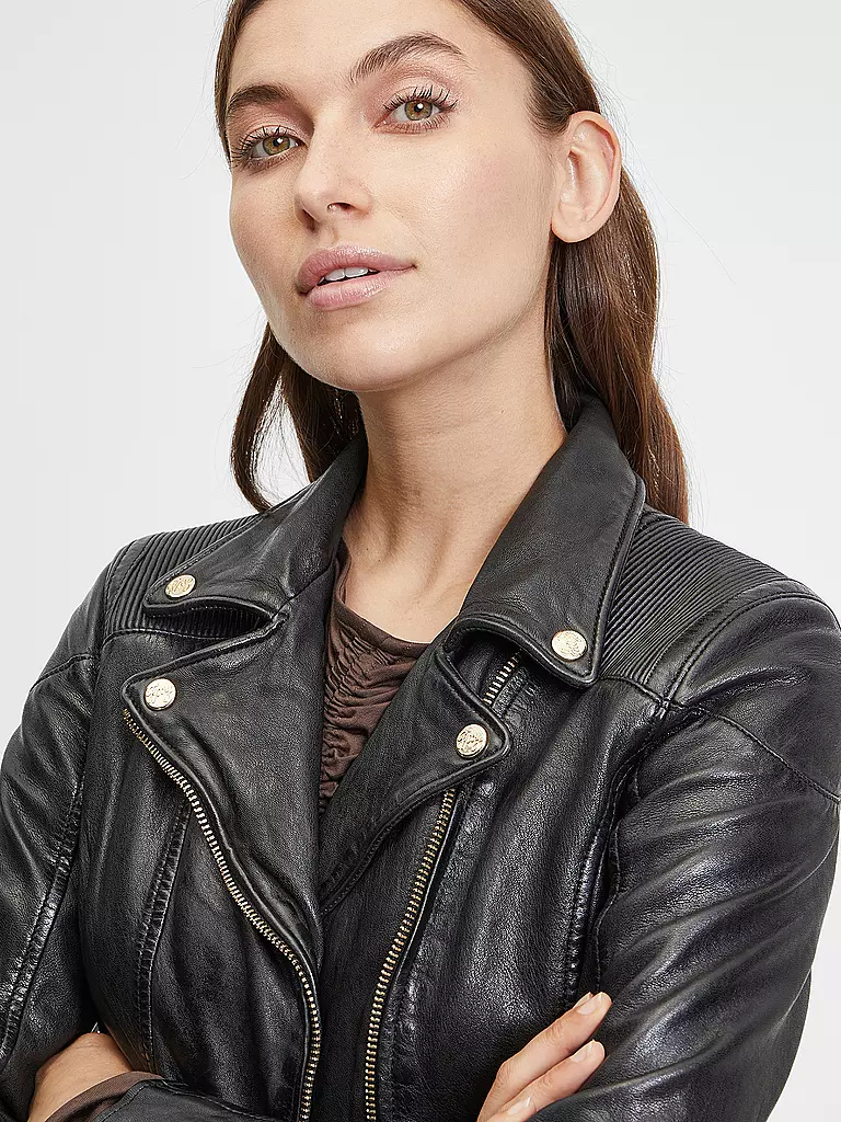 GIPSY BY MAURITIUS Lederjacke GWHAZIL LRACV schwarz