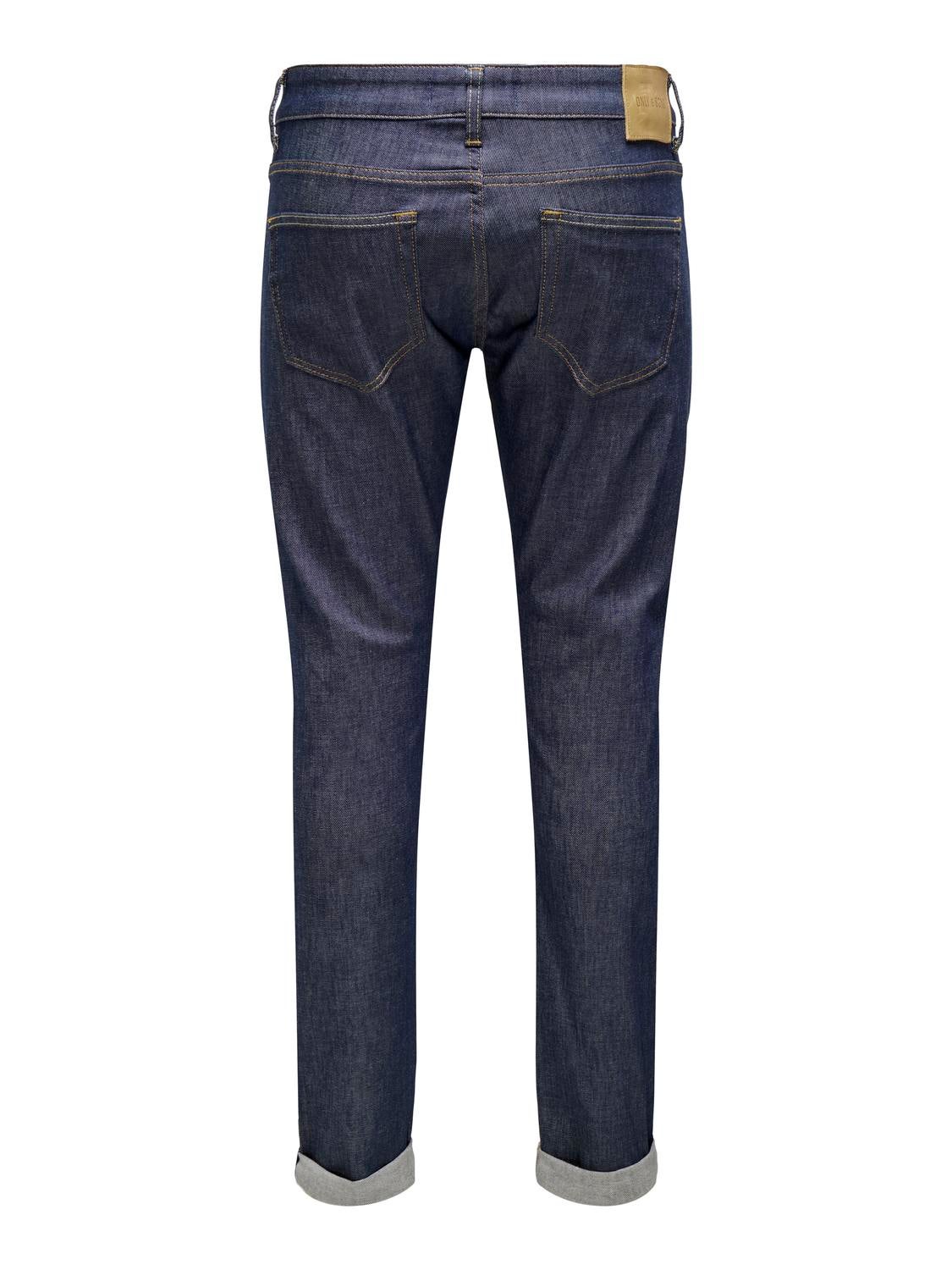 ONSLOOM Niedrige Taille Slim Fit Jeans Blue Denim