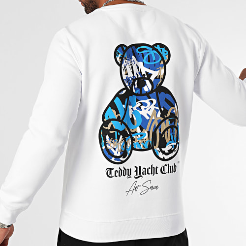 Sweat Crewneck Art Series Blue Back Blanc
