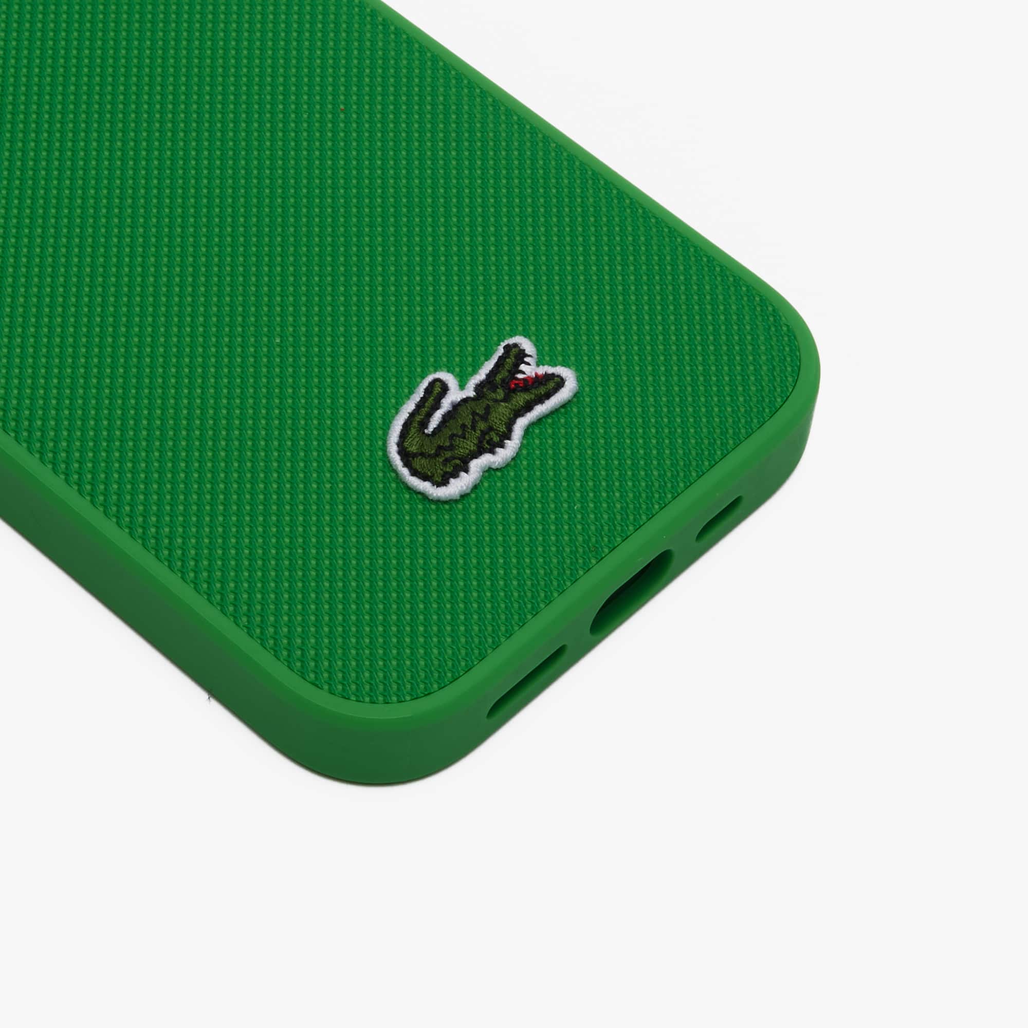 Coque iPhone 15 Pro effet petit piqué Coques iPhone - Vert - Lacoste - Unisex