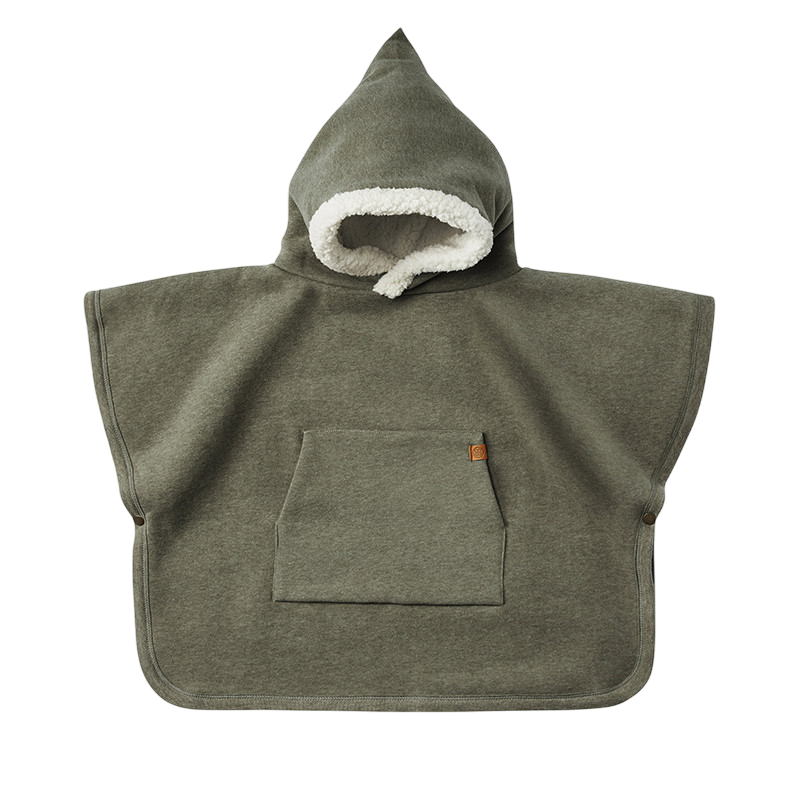 Teddy Poncho Forest Green