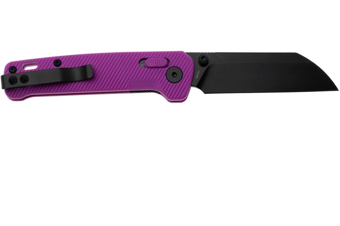 QSP Knife Penguin Glyde QS130GL-E2 PVD 14C28N, Purple FRN, zakmes