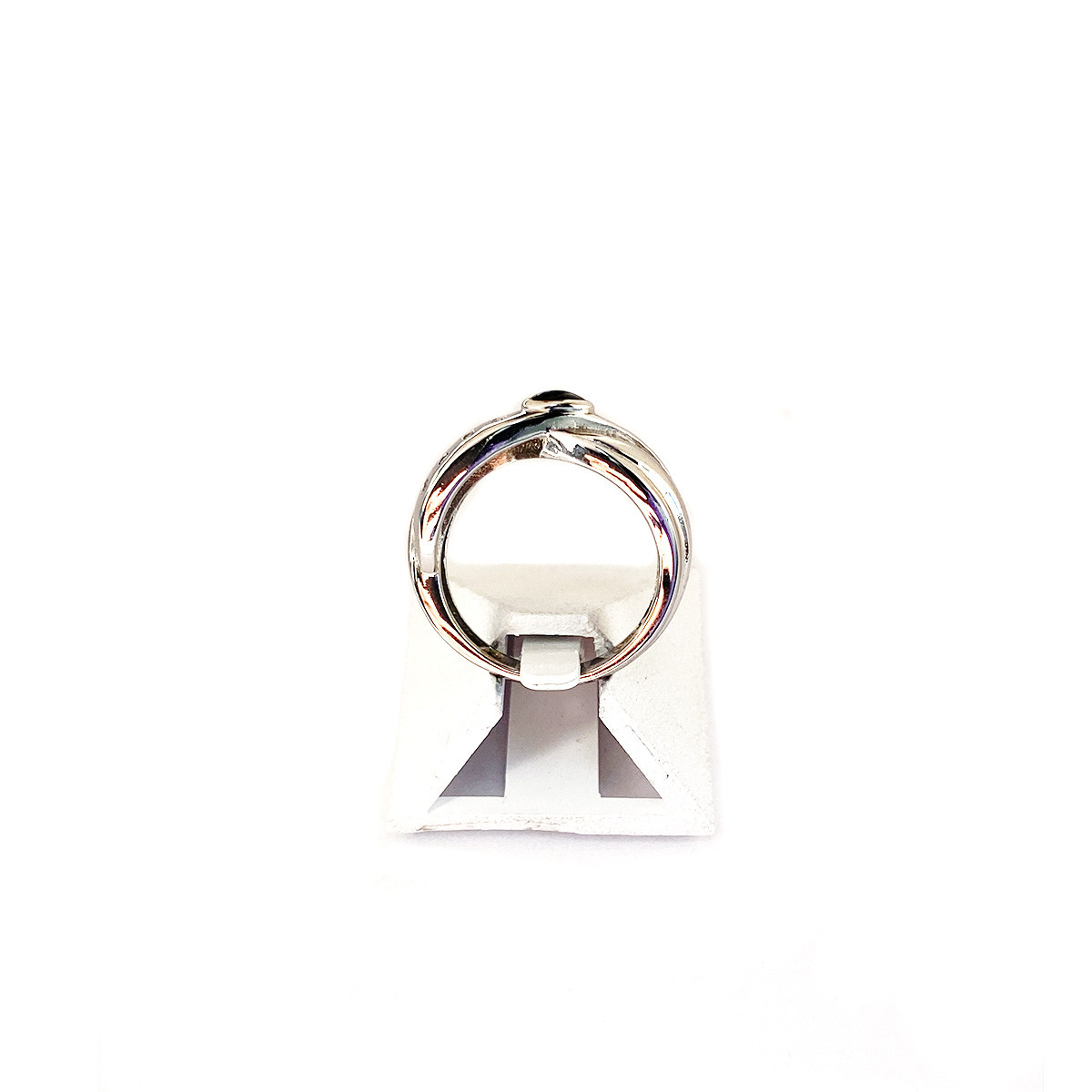 Bague d'occasion or 750 blanc saphir et diamants
